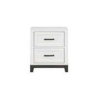 Ensemble de chambre à coucher plateforme de rangement moderne blanc 3 pièces Saratoga