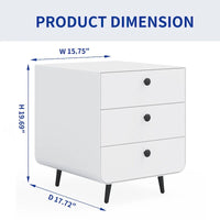 Table de chevet moderne en acier avec 3 tiroirs pour salon et chambre à coucher