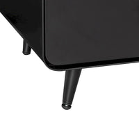 Table de chevet moderne en acier avec 3 tiroirs pour salon et chambre à coucher