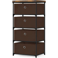 Commode en tissu à 4 tiroirs avec plateau