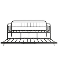 Cadre de lit de repos en métal avec lit gigogne - Taille simple