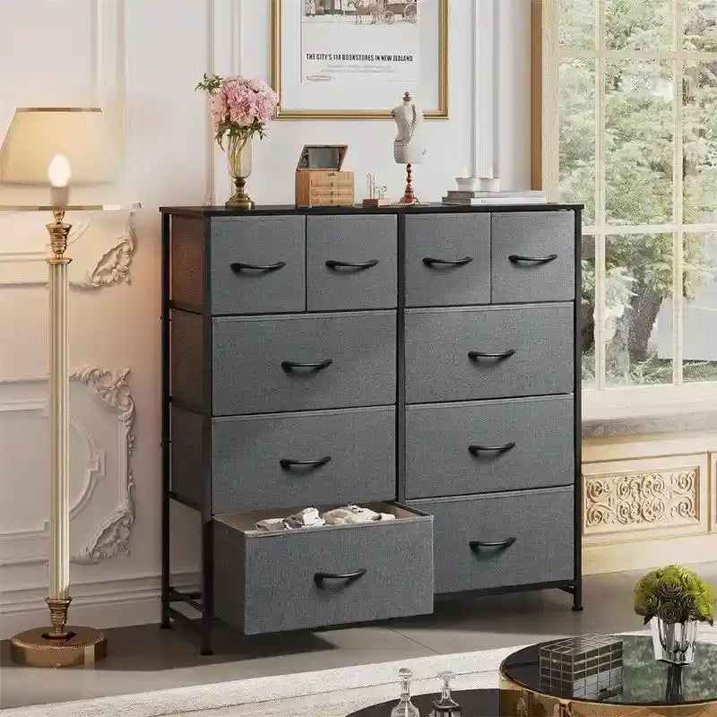 Commode de rangement en tissu pour chambre à coucher - 29,7P x 100W x 100H cm