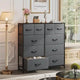 Commode de rangement en tissu pour chambre à coucher - 29,7P x 100W x 100H cm