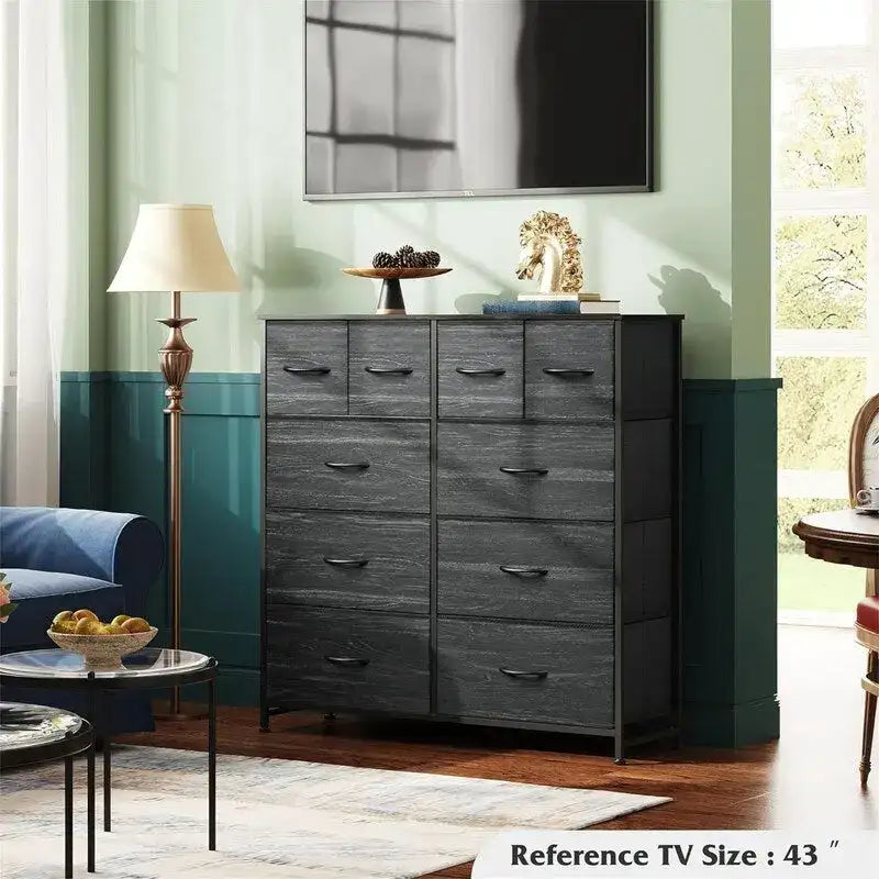 Commode de rangement en tissu pour chambre à coucher - 29,7P x 100W x 100H cm