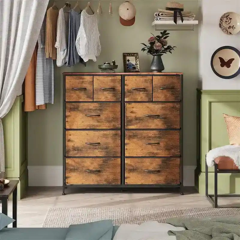 Commode de rangement en tissu pour chambre à coucher - 29,7P x 100W x 100H cm