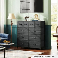 Commode de rangement en tissu pour chambre à coucher - 29,7P x 100W x 100H cm