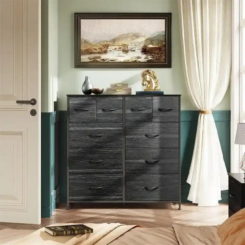Commode de rangement en tissu pour chambre à coucher - 29,7P x 100W x 100H cm