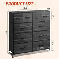 Commode de rangement en tissu pour chambre à coucher - 29,7P x 100W x 100H cm