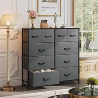 Commode de rangement en tissu pour chambre à coucher - 29,7P x 100W x 100H cm