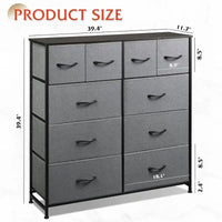 Commode de rangement en tissu pour chambre à coucher - 29,7P x 100W x 100H cm