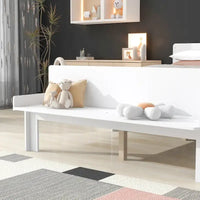 Lit double avec banc de pied de lit, 2 tiroirs