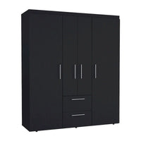 Armoire Bariloche avec tringles de suspension, étagères, 2 tiroirs