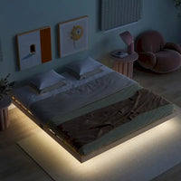 Lit flottant King Size avec lumières LED