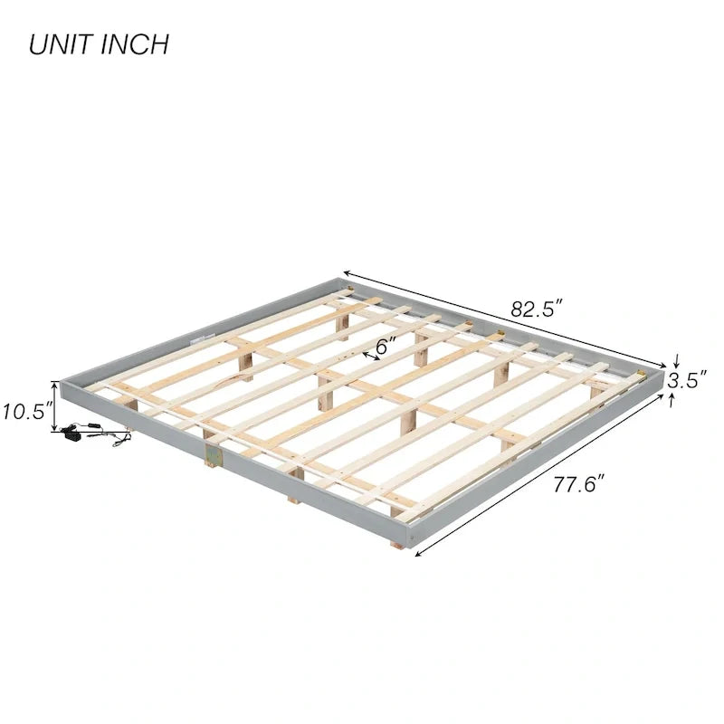 Lit flottant King Size avec lumières LED
