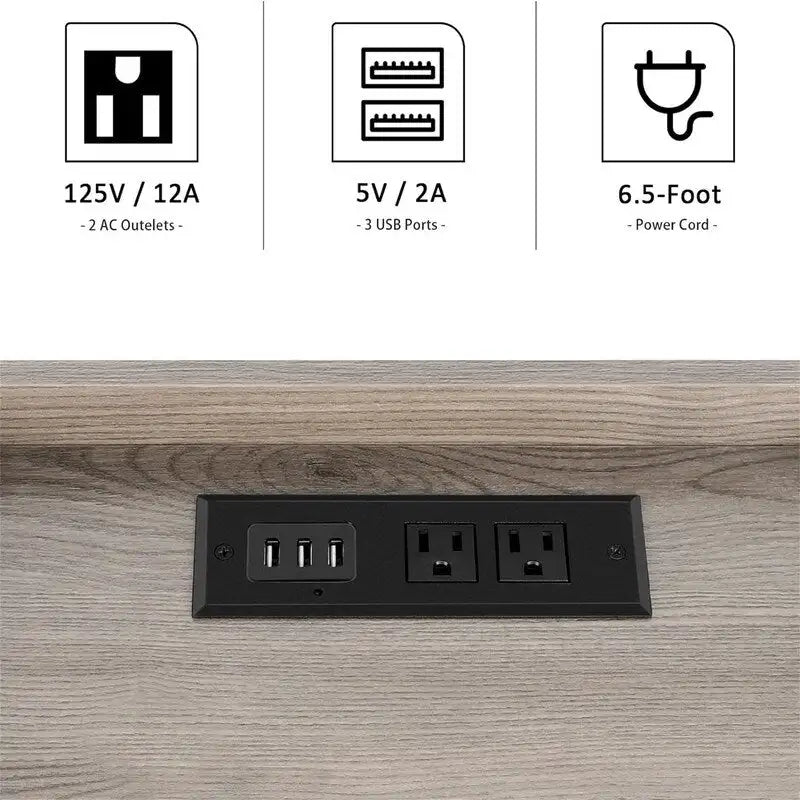 Table de chevet avec station de recharge