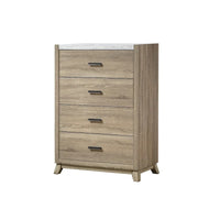 Ensemble de chambre à coucher Daemon 6 pièces, panneaux marron clair