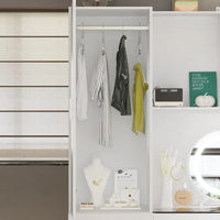 Ensemble de meubles de rangement combinant un espace de travail et une armoire avec une coiffeuse de luxe