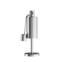 Lampe torche d'extérieur de table en acier inoxydable – Lampe à flamme avec réservoir de carburant pour citronnelle avec mèche en fibre de verre pour jardin, terrasse par Nature Spring