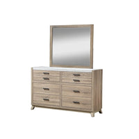 Ensemble de chambre à coucher 4 pièces avec panneaux marron clair Daemon
