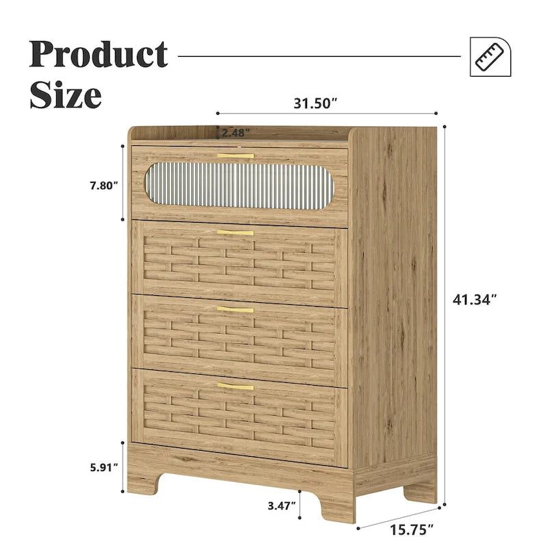 Commode en bois pour chambre à coucher