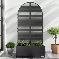 Dovelina Bac jardinière mobile en metal en arche, treillis pour plantes grimpantes, ecrans d'intimite d'extérieur - Black-Harold