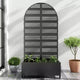 Dovelina Bac jardinière mobile en metal en arche, treillis pour plantes grimpantes, ecrans d'intimite d'extérieur - Black-Harold