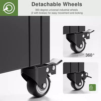 Dovelina Bac jardinière mobile en metal en arche, treillis pour plantes grimpantes, ecrans d'intimite d'extérieur - Black-Harold