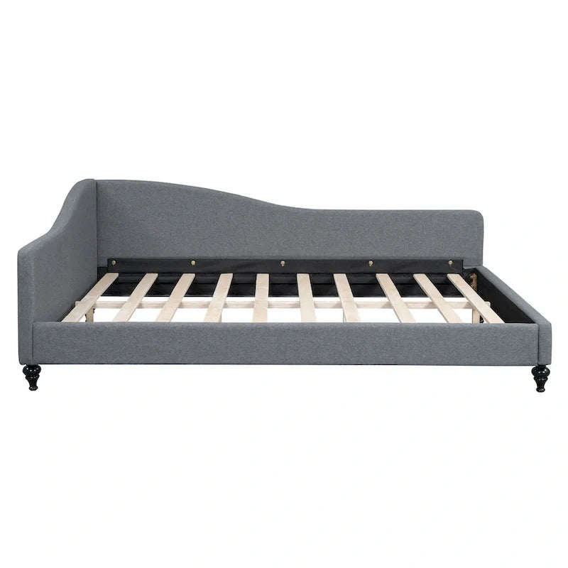Lit de repos d'angle en lin grande taille