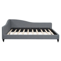 Lit de repos d'angle en lin grande taille