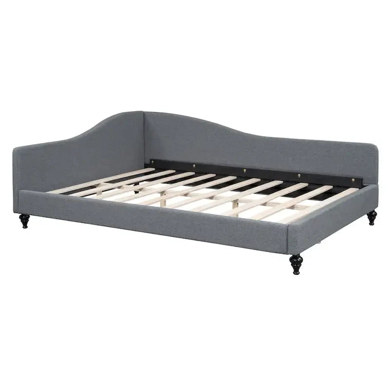 Lit de repos d'angle en lin grande taille