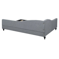 Lit de repos d'angle en lin grande taille
