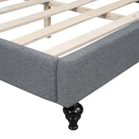 Lit de repos d'angle en lin grande taille