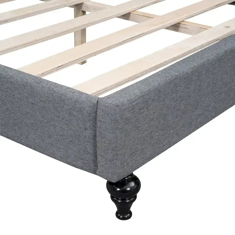 Lit de repos d'angle en lin grande taille