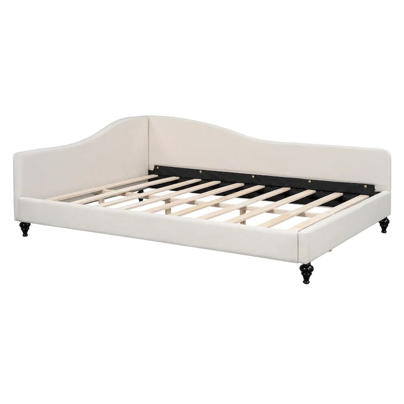 Lit de repos d'angle en lin grande taille