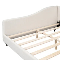 Lit de repos d'angle en lin grande taille