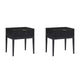 Nathan James Set of 2 Jasper Wood Fluted Nightstand