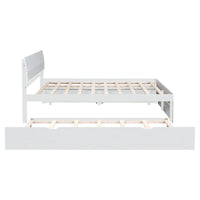 Cadre de lit double avec lit gigogne simple et 2 tiroirs