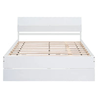 Cadre de lit double avec lit gigogne simple et 2 tiroirs