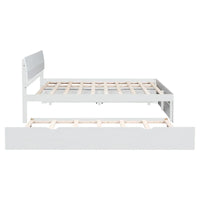 Cadre de lit double avec lit gigogne simple et 2 tiroirs
