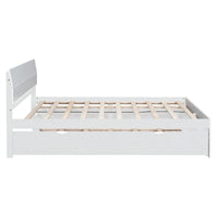 Cadre de lit double avec lit gigogne simple et 2 tiroirs