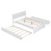 Cadre de lit double avec lit gigogne simple et 2 tiroirs