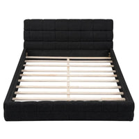 Lit double rembourré pour chambre à coucher