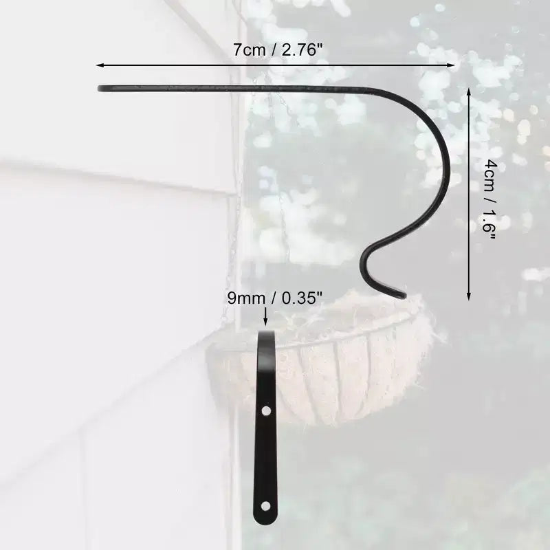 Unique Bargains Suspension à plantes avec vis 1,6 pouce, noir, 10 pièces