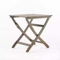 GDFStudio Rabion Ensemble bistro pliant 3 pièces en bois d'acacia d'extérieur, Gris