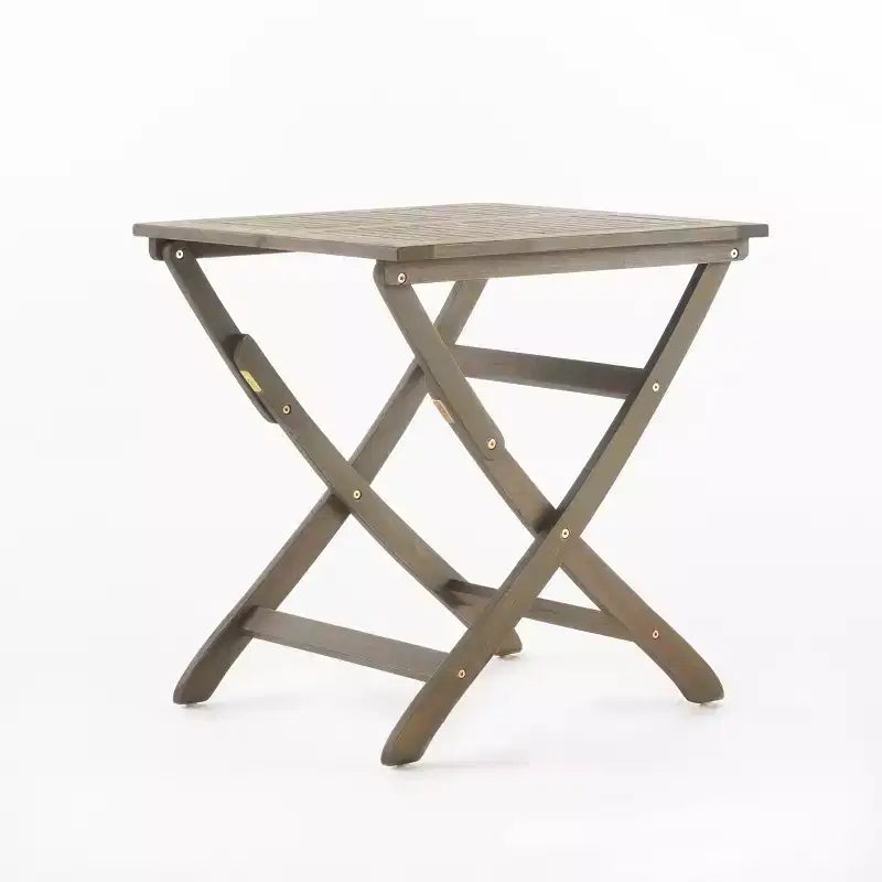 GDFStudio Rabion Ensemble bistro pliant 3 pièces en bois d'acacia d'extérieur, Gris