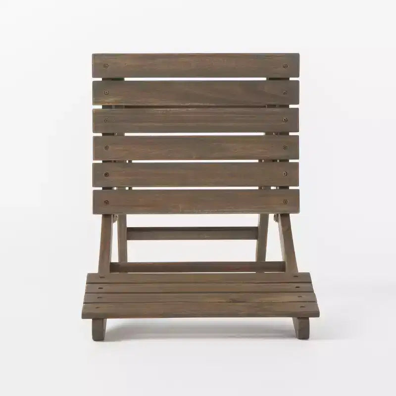 GDFStudio Rabion Ensemble bistro pliant 3 pièces en bois d'acacia d'extérieur, Gris