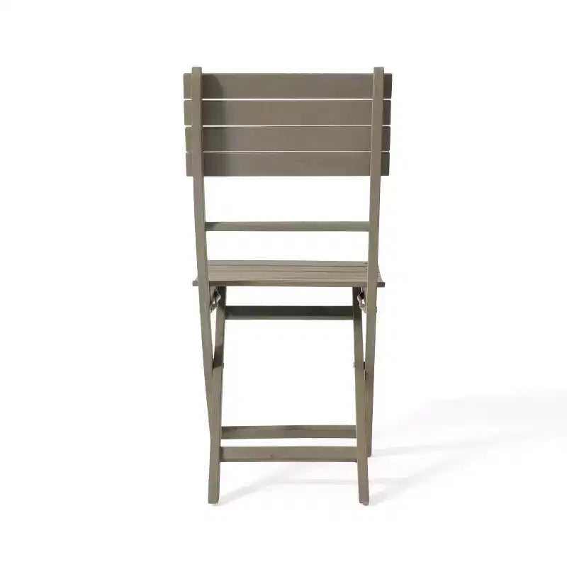 GDFStudio Rabion Ensemble bistro pliant 3 pièces en bois d'acacia d'extérieur, Gris