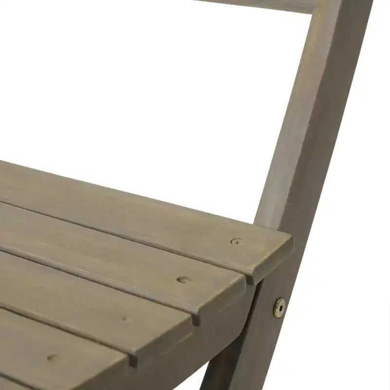 GDFStudio Rabion Ensemble bistro pliant 3 pièces en bois d'acacia d'extérieur, Gris