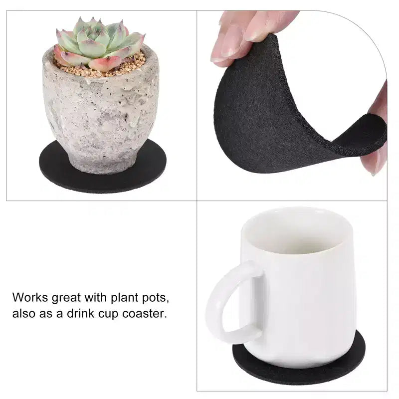 Unique Bargains Dessous-de-plat Réversible Antidérapant Isolation Thermique Forte Absorption d'Eau pour Plante, 3 Pièces