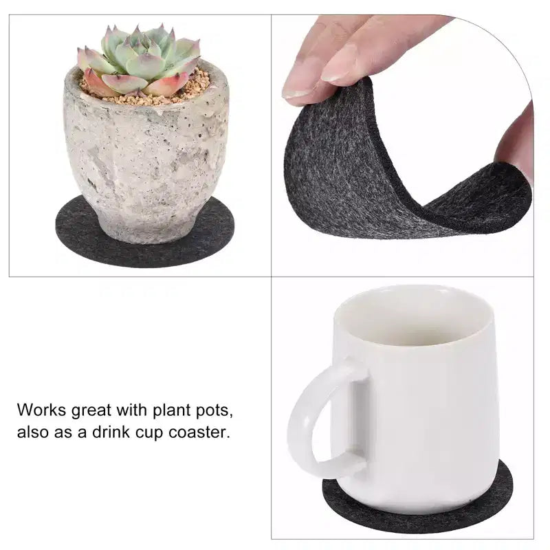 Unique Bargains Dessous-de-plat Réversible Antidérapant Isolation Thermique Forte Absorption d'Eau pour Plante, 3 Pièces